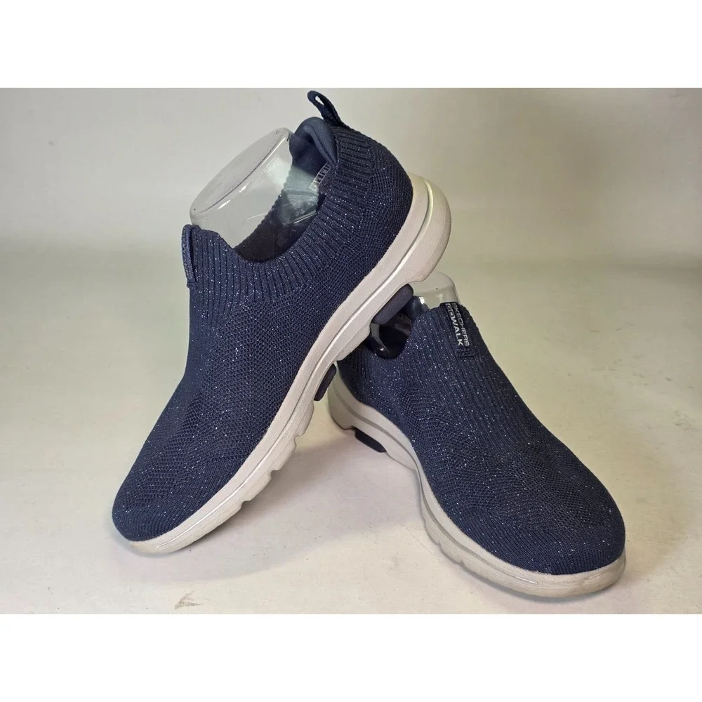 Skechers GoWalk Goga Mat Women's Sneakers Size 9 Blue Slip On Air Cooled Shoes